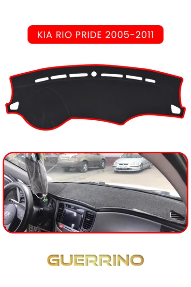 NEYA  KİA RİO PRİDE 2005-2011TORPİDO KORUMA HALISI KIRMIZI KENAR ürün görseli 1