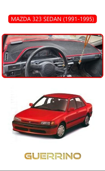 NEYA  MAZDA 323 SEDAN 1991-1995TORPİDO KORUMA HALISI KIRMIZI KENAR ürün görseli 1