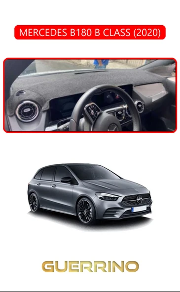 NEYA  MERCEDES B180 B CLASS 2020TORPİDO KORUMA HALISI KIRMIZI KENAR ürün görseli 1