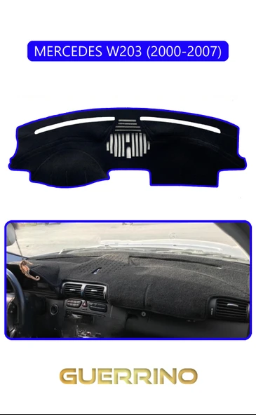 NEYA  MERCEDES W203 2000-2007TORPİDO KORUMA HALISI MAVİ KENAR ürün görseli 1