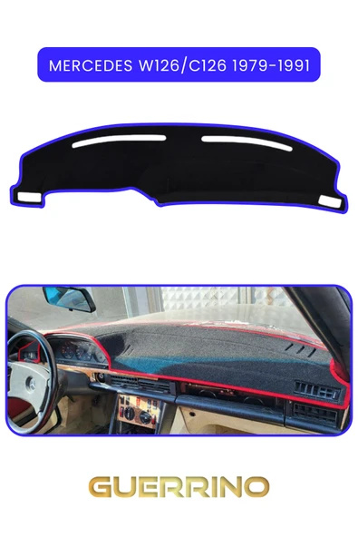 NEYA  MERCEDES W126/C126 1979-1991TORPİDO KORUMA HALISI MAVİ KENAR ürün görseli 1