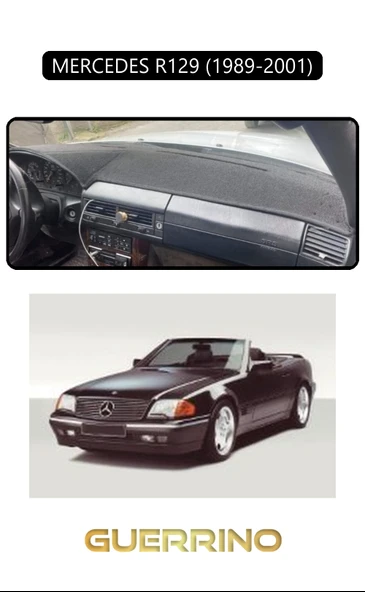 NEYA  MERCEDES R129 1989-2001TORPİDO KORUMA HALISI SİYAH KENAR ürün görseli 1