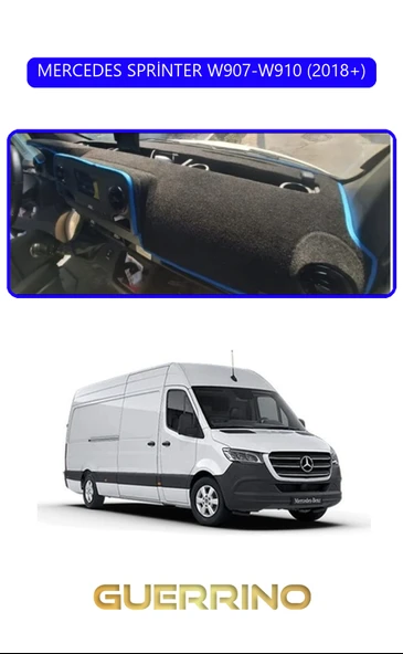 NEYA  MERCEDES SPRİNTER W907-W910 2018+TORPİDO KORUMA HALISI MAVİ KENAR ürün görseli 1