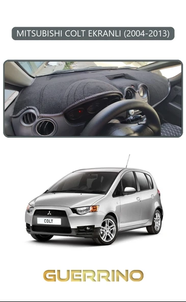 NEYA  MITSUBISHI COLT EKRANLI 2004-2013TORPİDO KORUMA HALISI GRİ KENAR ürün görseli 1
