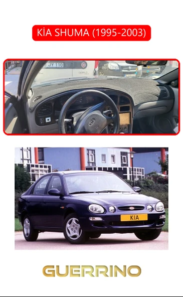 NEYA  KİA SHUMA 1995-2003TORPİDO KORUMA HALISI KIRMIZI KENAR ürün görseli 1