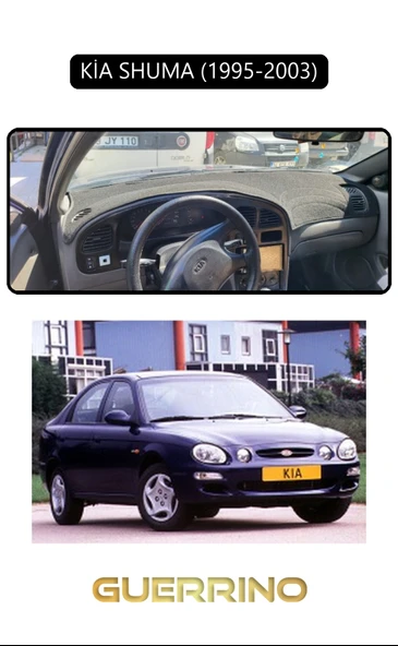 NEYA  KİA SHUMA 1995-2003TORPİDO KORUMA HALISI SİYAH KENAR ürün görseli 1