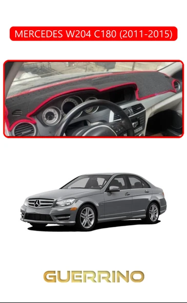 NEYA  MERCEDES W204 C180 2011-2015TORPİDO KORUMA HALISI KIRMIZI KENAR ürün görseli 1