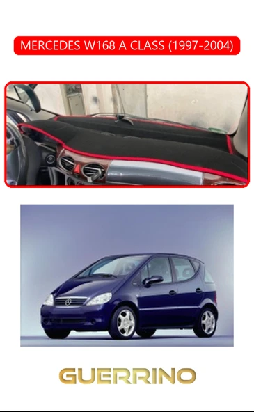 NEYA  MERCEDES W168 A CLASS 1997-2004TORPİDO KORUMA HALISI KIRMIZI KENAR ürün görseli 1