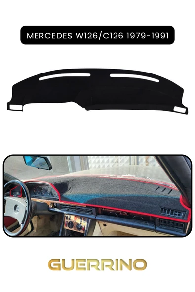 NEYA  MERCEDES W126/C126 1979-1991TORPİDO KORUMA HALISI SİYAH KENAR ürün görseli 1