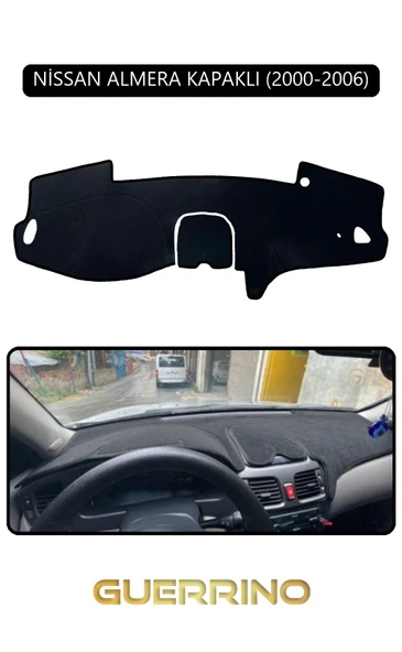 NEYA  NİSSAN ALMERA KAPAKLI 2000-2006TORPİDO KORUMA HALISI SİYAH KENAR ürün görseli 1
