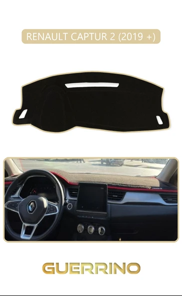 NEYA  RENAULT CAPTUR 2 (2019 +)TORPİDO KORUMA HALISI BEJ KENAR ürün görseli 1
