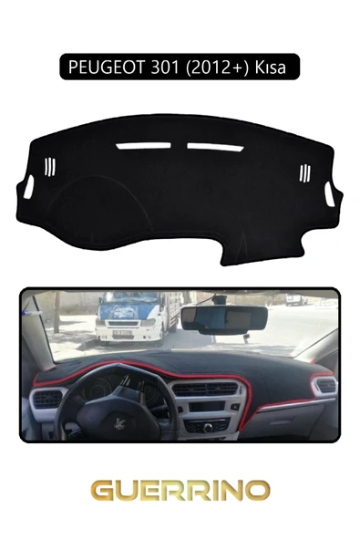 NEYA  PEUGEOT 301 (2012+) TORPİDO KORUMA HALISI SİYAH KENAR ürün görseli 1