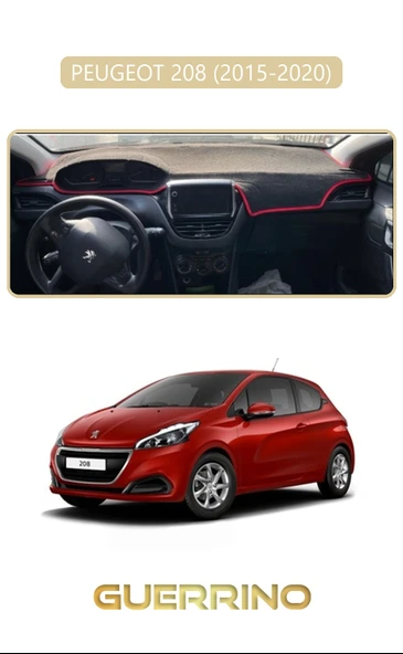 NEYA  PEUGEOT 208 (2015-2020)TORPİDO KORUMA HALISI BEJ KENAR ürün görseli 1