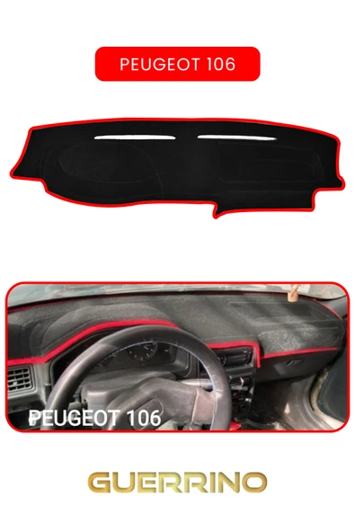 NEYA  PEUGEOT 106 TORPİDO KORUMA HALISI KIRMIZI KENAR ürün görseli 1