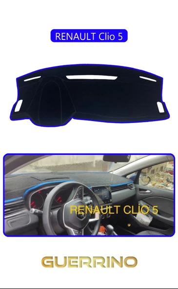 NEYA  RENAULT Clio 5TORPİDO KORUMA HALISI MAVİ KENAR