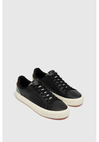 Pull & Bear Siyah - Casual Günlük Spor Ayakkabı  Siyah - Yeşil ürün görseli 1