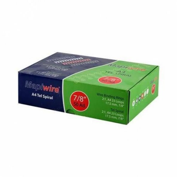 MapiWire A4 Tel Spiral 1/4" 100 Adet