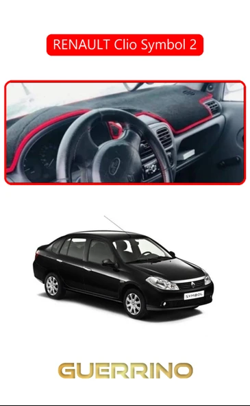NEYA  RENAULT Clio Symbol 2TORPİDO KORUMA HALISI KIRMIZI KENAR - 1