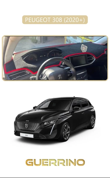 NEYA  PEUGEOT 308 (2020+)TORPİDO KORUMA HALISI BEJ KENAR ürün görseli 1