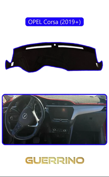 NEYA  OPEL Corsa (2019 + )TORPİDO KORUMA HALISI MAVİ KENAR ürün görseli 1