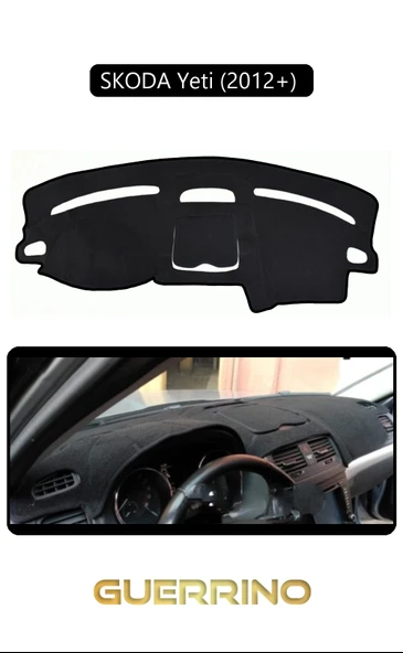 NEYA  SKODA Yeti (2012+) TORPİDO KORUMA HALISI SİYAH KENAR ürün görseli 1