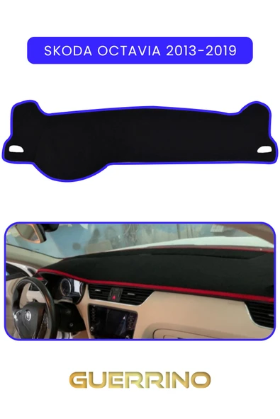 NEYA  SKODA Octavia (2013-2019)TORPİDO KORUMA HALISI MAVİ KENAR ürün görseli 1