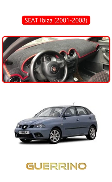 NEYA  SEAT Ibiza (2001-2008)TORPİDO KORUMA HALISI KIRMIZI KENAR ürün görseli 1