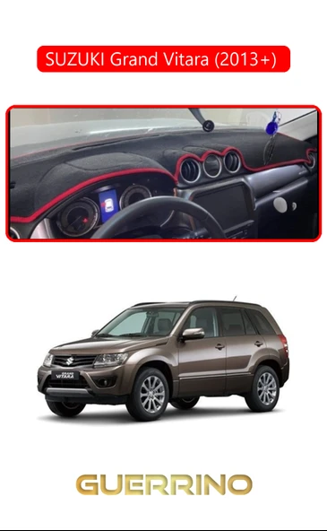 NEYA  SUZUKI Grand Vitara (2013+) TORPİDO KORUMA HALISI KIRMIZI KENAR