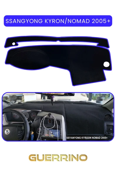 NEYA  SSANGYONG Kyron / Nomad (2005+) ;TORPİDO KORUMA HALISI MAVİ KENAR ürün görseli 1
