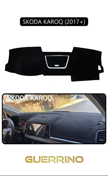 NEYA  SKODA KAROQ 2017+TORPİDO KORUMA HALISI SİYAH KENAR ürün görseli 1