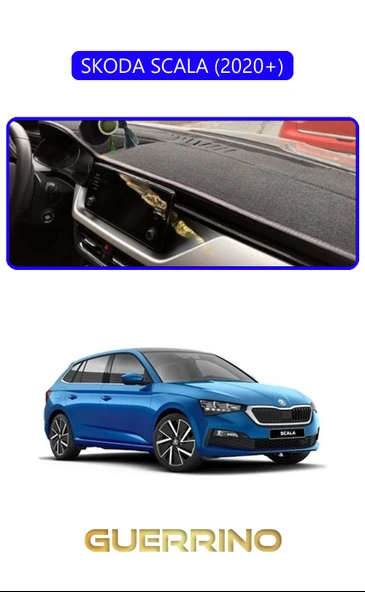 NEYA  SKODA SCALA - KAMIQ 2020+TORPİDO KORUMA HALISI MAVİ KENAR