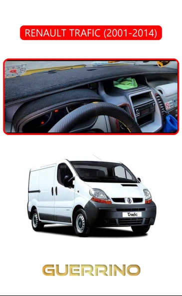 NEYA  RENAULT TRAFIC (2001-2014)TORPİDO KORUMA HALISI KIRMIZI KENAR ürün görseli 1