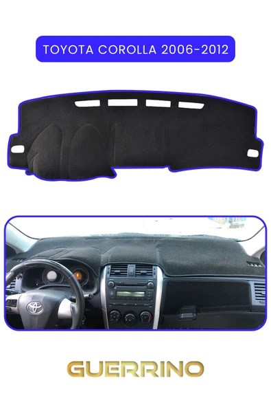 NEYA  TOYOTA Corolla (2006-2012) TORPİDO KORUMA HALISI MAVİ KENAR ürün görseli 1
