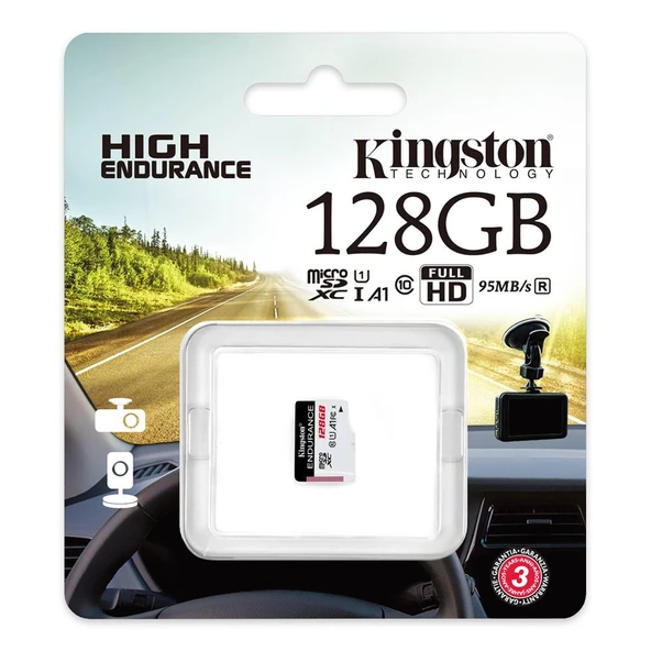 Kingston SDCE-128GB 128GB microSDXC Endurance 95R-45W C10 A1 UHS-I Card Only Hafıza Kartı - 6