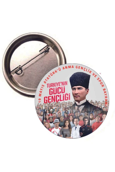 yıldızkurdelaankara 19 MAYIS BUTON ROZET 20 ADET 58MM ürün görseli