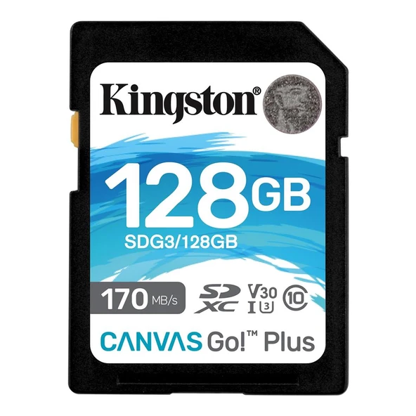 Kingston SDG3-128GB 128GB SDXC Canvas Go Plus 170R C10 UHS-I U3 V30 Hafıza Kartı - 5