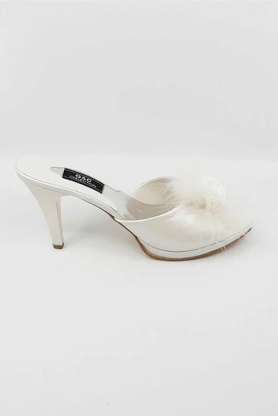 G&C Kadın Güllü Platform Gelin Çeyiz Ev Terliği - 8