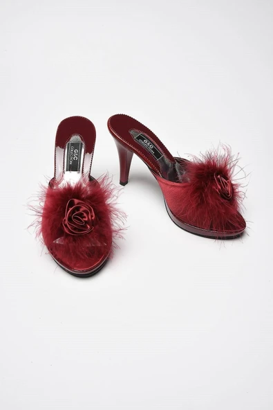 G&C Kadın Güllü Platform Gelin Çeyiz Ev Terliği - 5