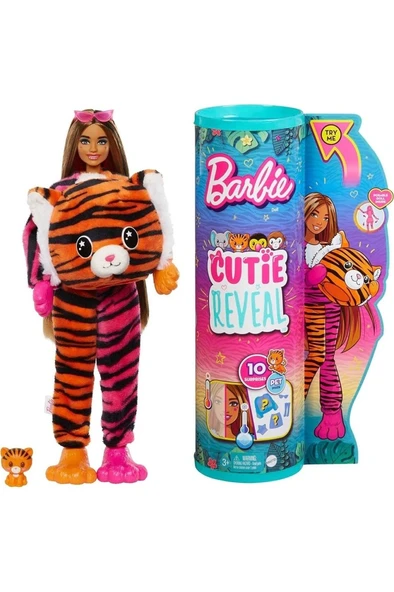 Barbie Cutie Reveal Bebekler Tropikal Orman Serisi - Kaplan Hkp97-hkp99