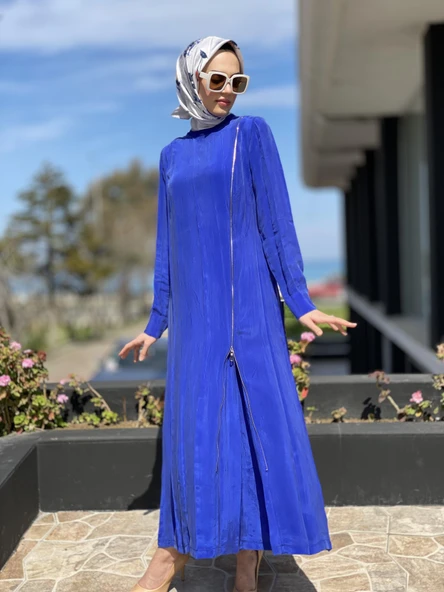 Misswhence Fermuarlı İpek Elbise 35800 - 10