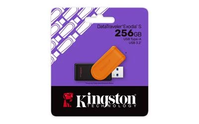 Kingston DTXS-256GB 256GB Portable USB 3.2 Gen1 DataTraveler ExodiaS (Black-Orange) Flash Bellek - 4