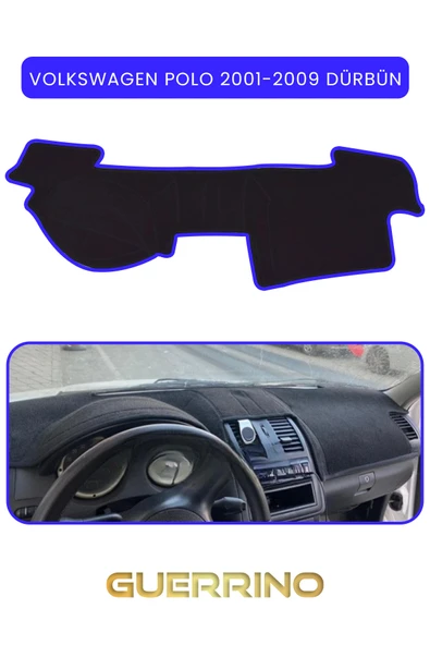NEYA  VOLKSWAGEN Polo (2001-2009) DÜRBÜN  TORPİDO KORUMA HALISI MAVİ KENAR ürün görseli 1