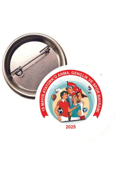 yıldızkurdelaankara 19 MAYIS BUTON ROZET 20 ADET 58MM ürün görseli