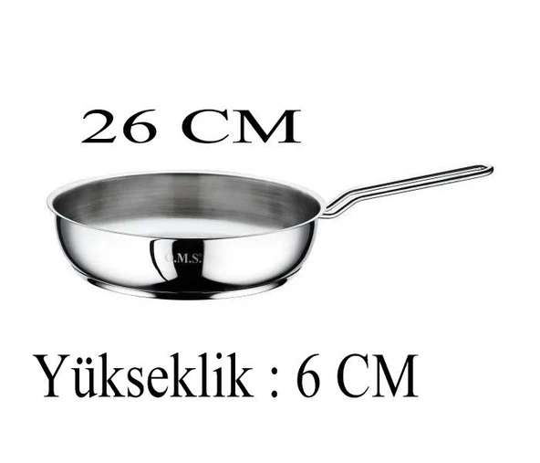 Oms Çelik Tava 26x6 CM Cam Kapaklı - 2