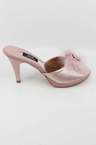 G&C Kadın Güllü Platform Gelin Çeyiz Ev Terliği - 3