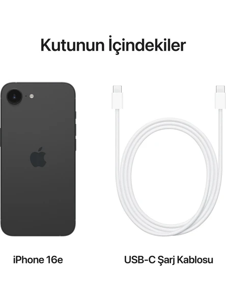 Apple iPhone 16e 128 GB Siyah (APPLE TÜRKİYE GARANTİLİ ) - 4