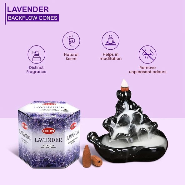 Hem Konik  Şelale Tütsü - Lavender - Lavanta - 3