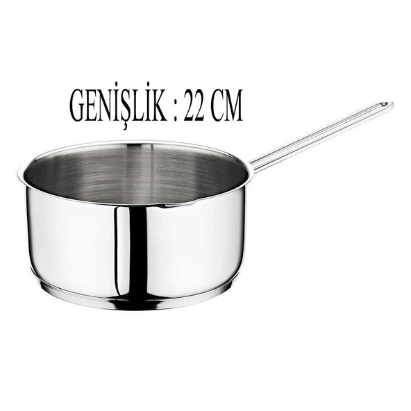 Oms Çelik Kaçerola 22 CM Sütlük/Sosluk Cam Kapaklı - 4