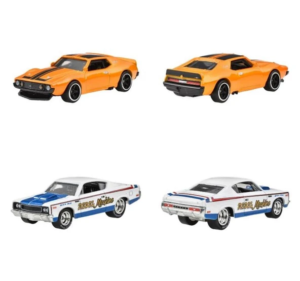 1:64 Hot Wheels Premium Car Culture 2'li Paket 71 AMC JAVELIN & AMC REBEL MACHINE HBL96 - JBL06 - 2