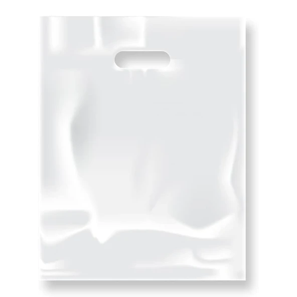 Mini poşet baskılı taşıma torbası Beyaz eczacı alış verış poşeti 20x30cm 100 adet - 4